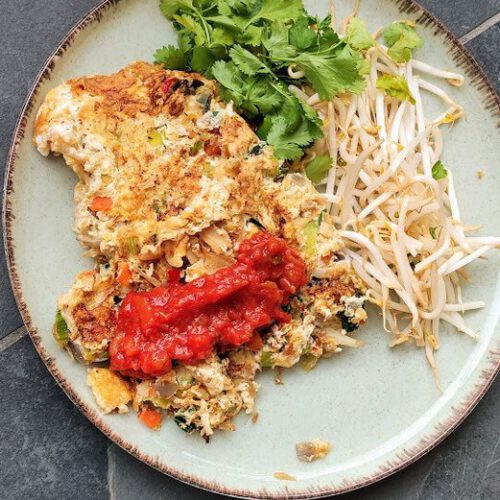 Thaise Omelet met Nasi groente