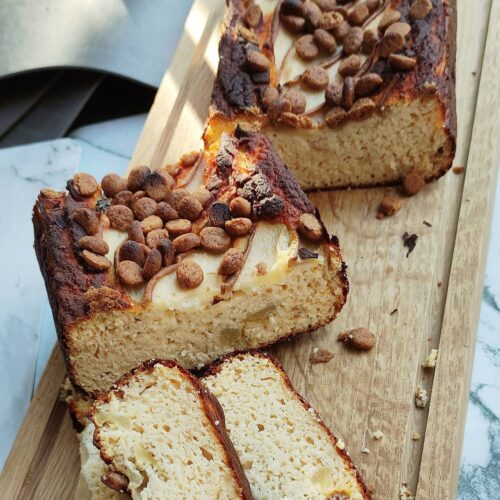 Eiwitrijke kokos en perencake