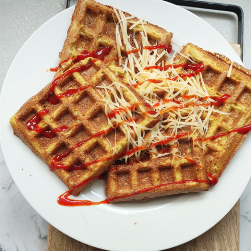Broccoliwafels met kaas