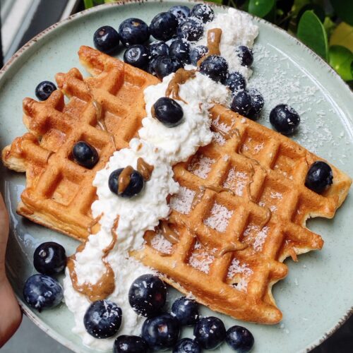 Cottage cheese wafels